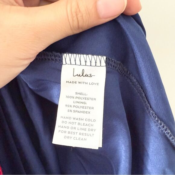 Lulus All About Love‎ Royal Blue Floral Print Midi Dress XS - Picture 4 of 4